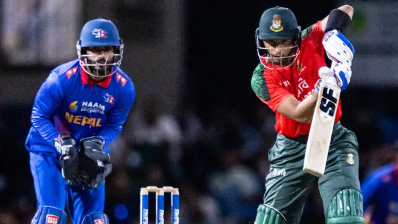 Bangladesh beat Nepal to claim first win of the tournament