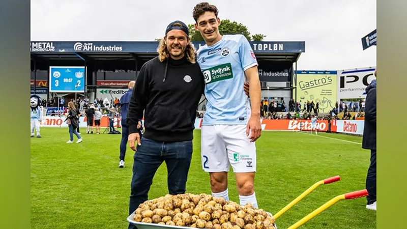 Footballer receives '55 kg of potatoes' as Man of the Match award!