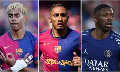Lamine Yamal and Raphinha, Ousmane Dembele