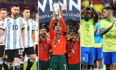 Argentina, Brazil and Portugal football