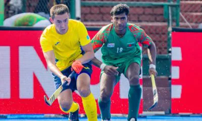 Bangladesh thrash Kazakhstan by a big margin in Asia Cup hockey.