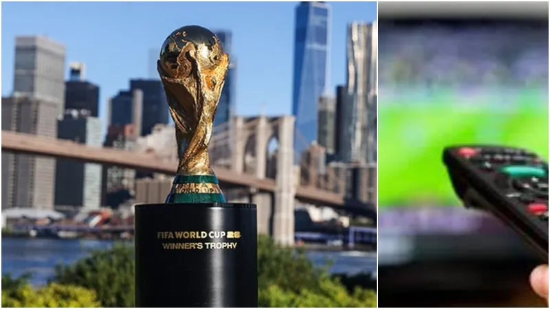 Fifa world cup trophy and Todays match