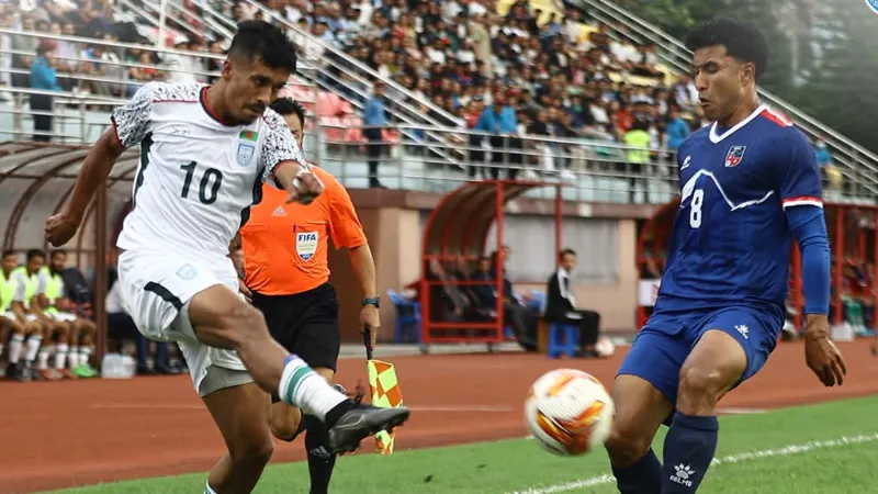 Bangladesh vs Nepal: First half ends in a draw.