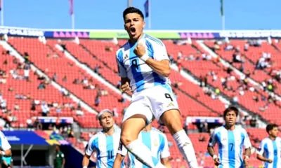 Argentina youth team win celebrations