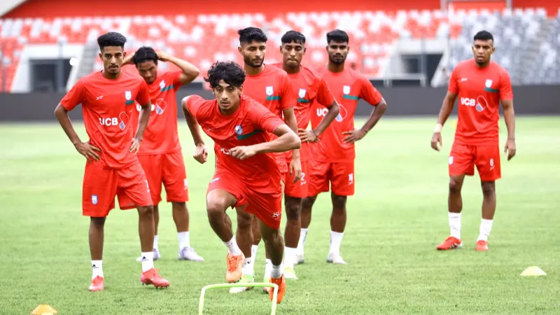 Bangladesh football team practice