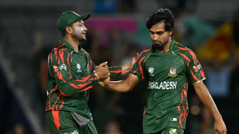 Shakib Al Hasan and Tanzim Sakib