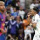 Real Madrid lead Barcelona at halftime.