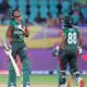 Two fifties help Bangladesh post a challenging total against South Africa.