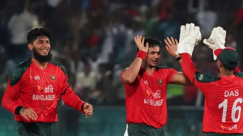 West Indies set a challenging target for Bangladesh in the first T20.