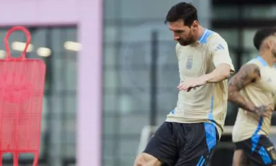 Messi joins the Argentina squad ahead of the second match.