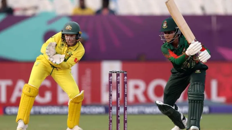 Bangladesh post a total of 198 against Australia, powered by Mostary’s fifty.
