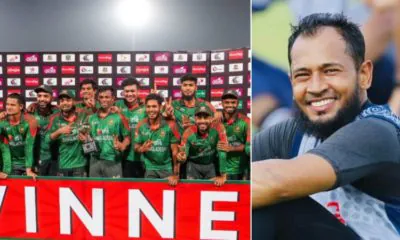 Mushfiq congratulated Miraz and his teammates after the series win.