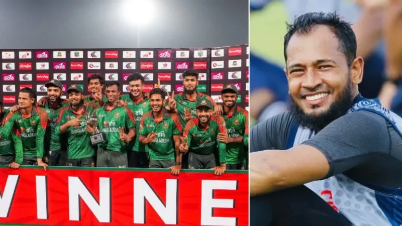 Mushfiq congratulated Miraz and his teammates after the series win.