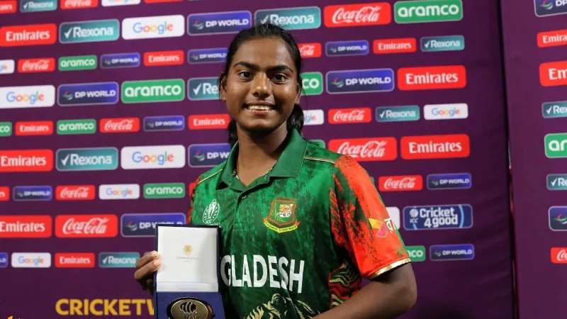 What Marufa said after being named Player of the Match against Pakistan.