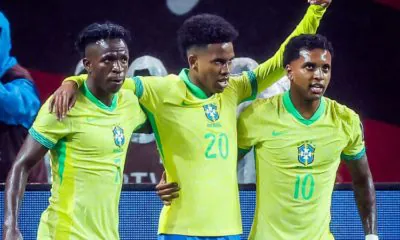 Estevão and Rodrygo’s double strike powers Brazil to a big win.
