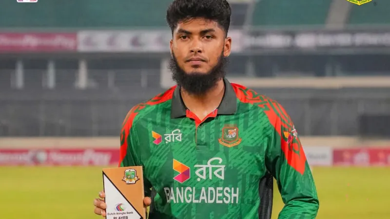 Rishad wins MOTM against West Indies