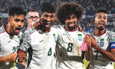 Bangladesh Football team with Hamza Chowdhury