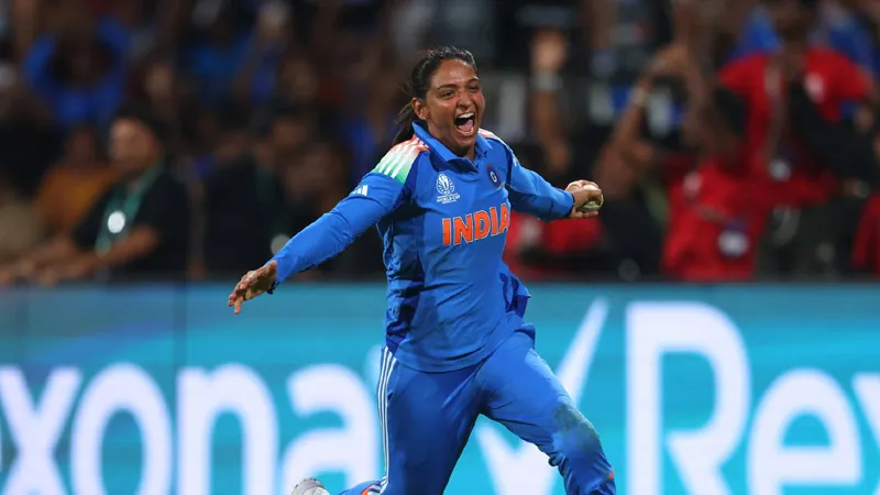Harmanpreet Kaurr takes the final catch of the tournament