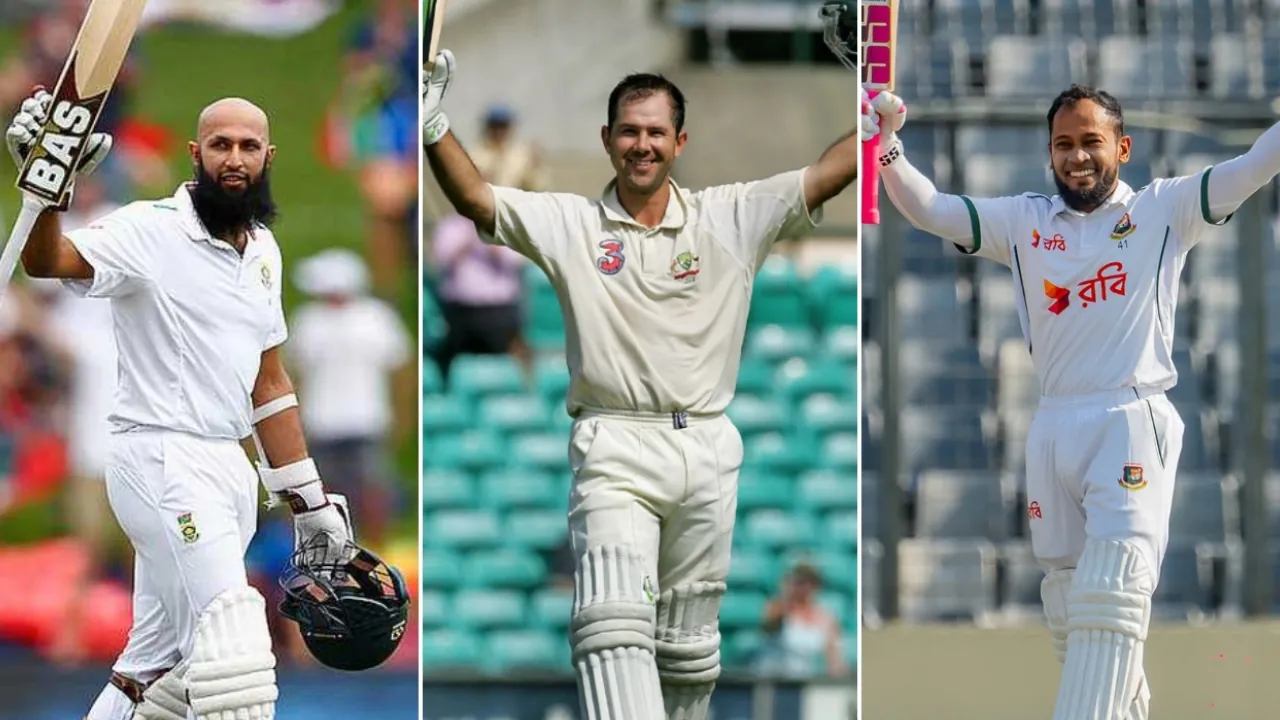 By winning his 100th Test, Mushfiq stands alongside Ponting and Amla.