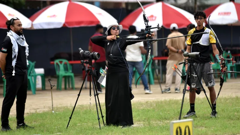 Palestine archer Rasha Ahmed in Dhaka