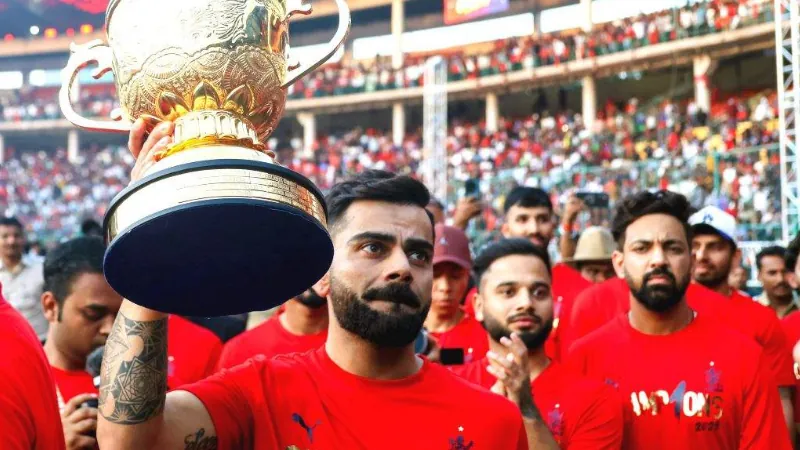 RCB trophy event in Bengaluru with Virat Kohli and others