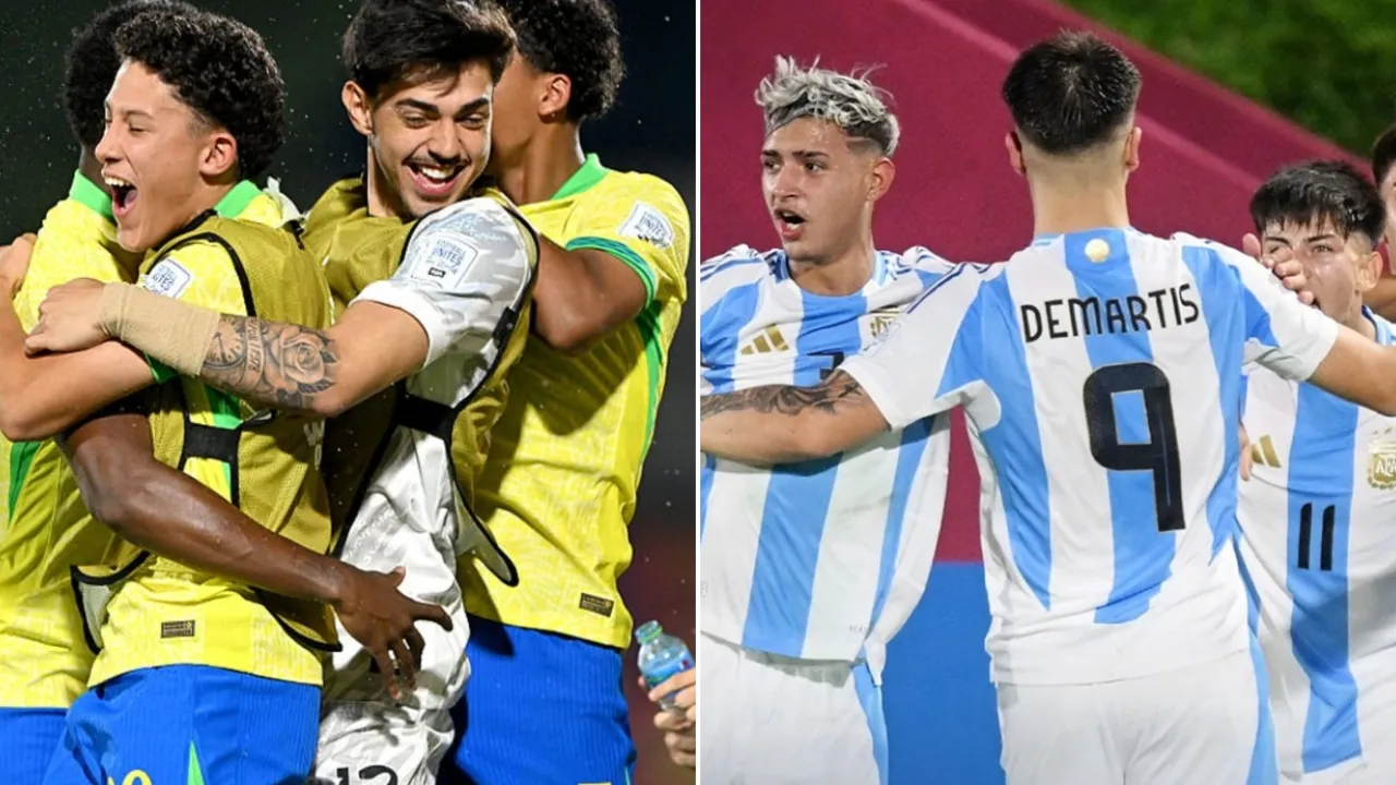 Who will Brazil and Argentina face in the last 32 of the World Cup, and when will the matches take place?