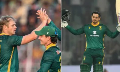 De Kock’s century helps South Africa beat Pakistan and level the series.