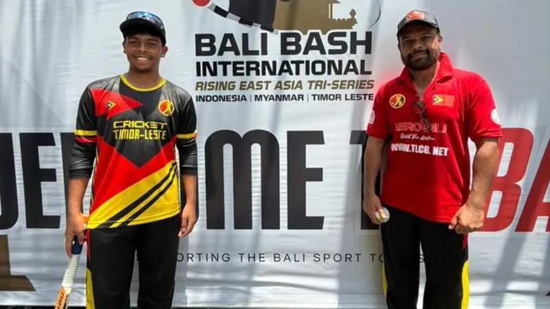 Father and son make history by playing together in international cricket.