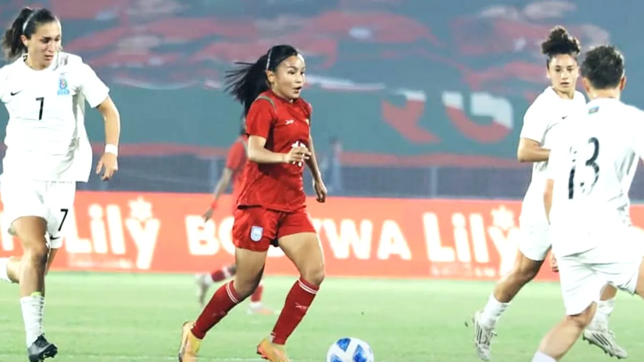 Bangladesh women football team lost against Azerbaijan