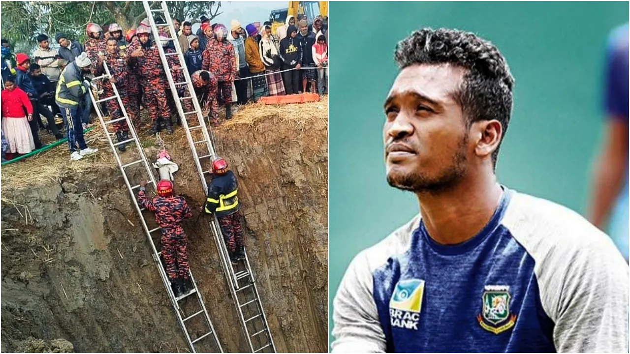 Child fell into the hole