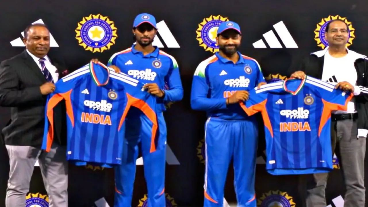 India unveiled their World Cup jersey two months early.