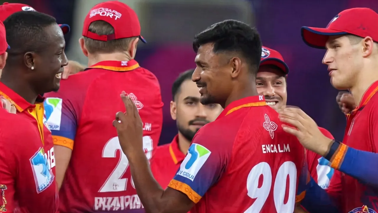 Mustafizur shines with the ball again as Dubai earn their first win.