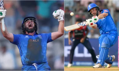 Anthony Mosca celebrates Italy's first World Cup win