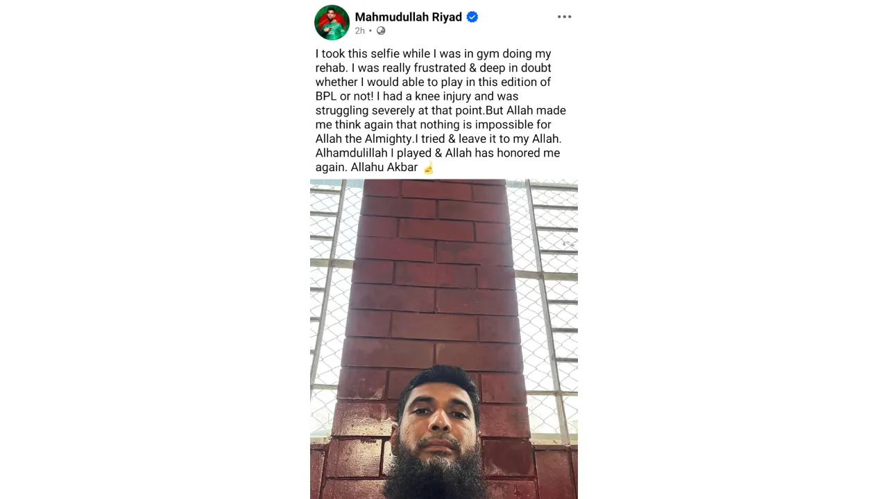 Riyad’s Facebook post