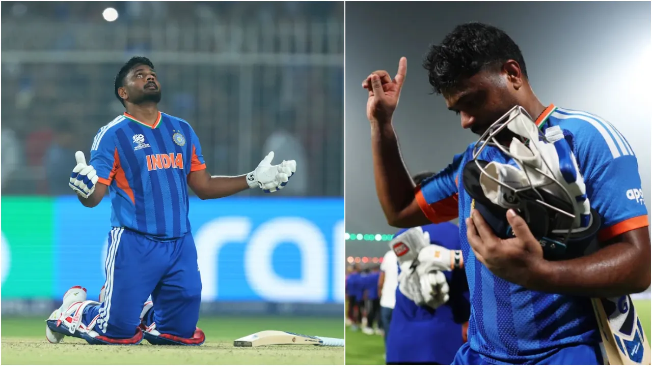 Sanju Samson celebrates a match-winning knock