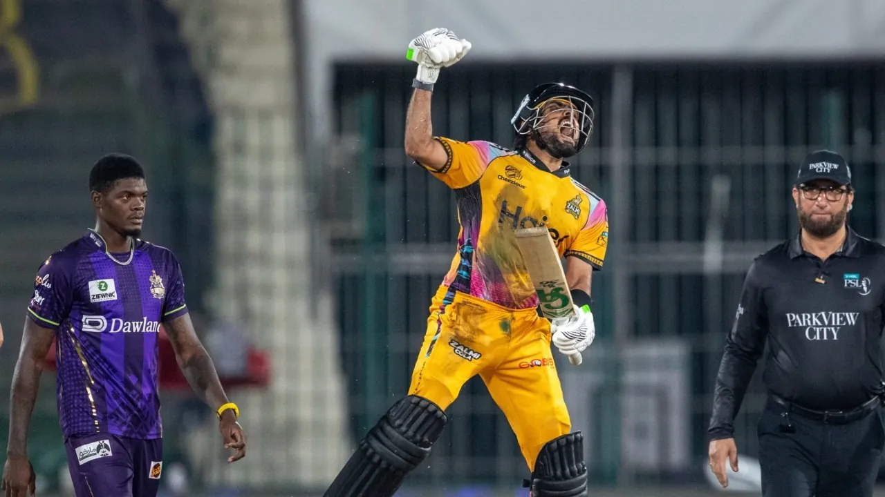 Babar Azam celebrates his century