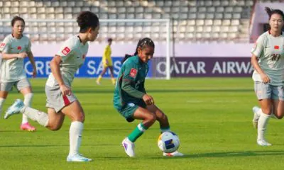 Bangladesh lost 2–0 to a strong China side.