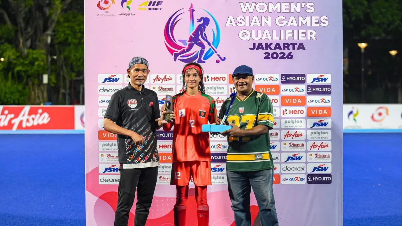 Ireen Akter Riya plays a key role in Bangladesh’s victory with a hat-trick.