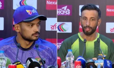 Shanto rates Bangladesh’s pace attack ahead, while Masud responds in return.