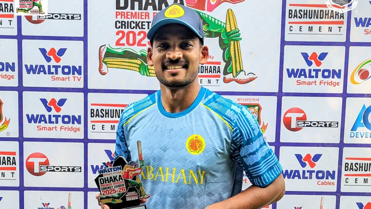 Shanto scores a century in his very first DPL match after the Test series.